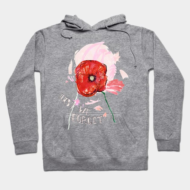 Lest We Forget Hoodie by minniemorrisart